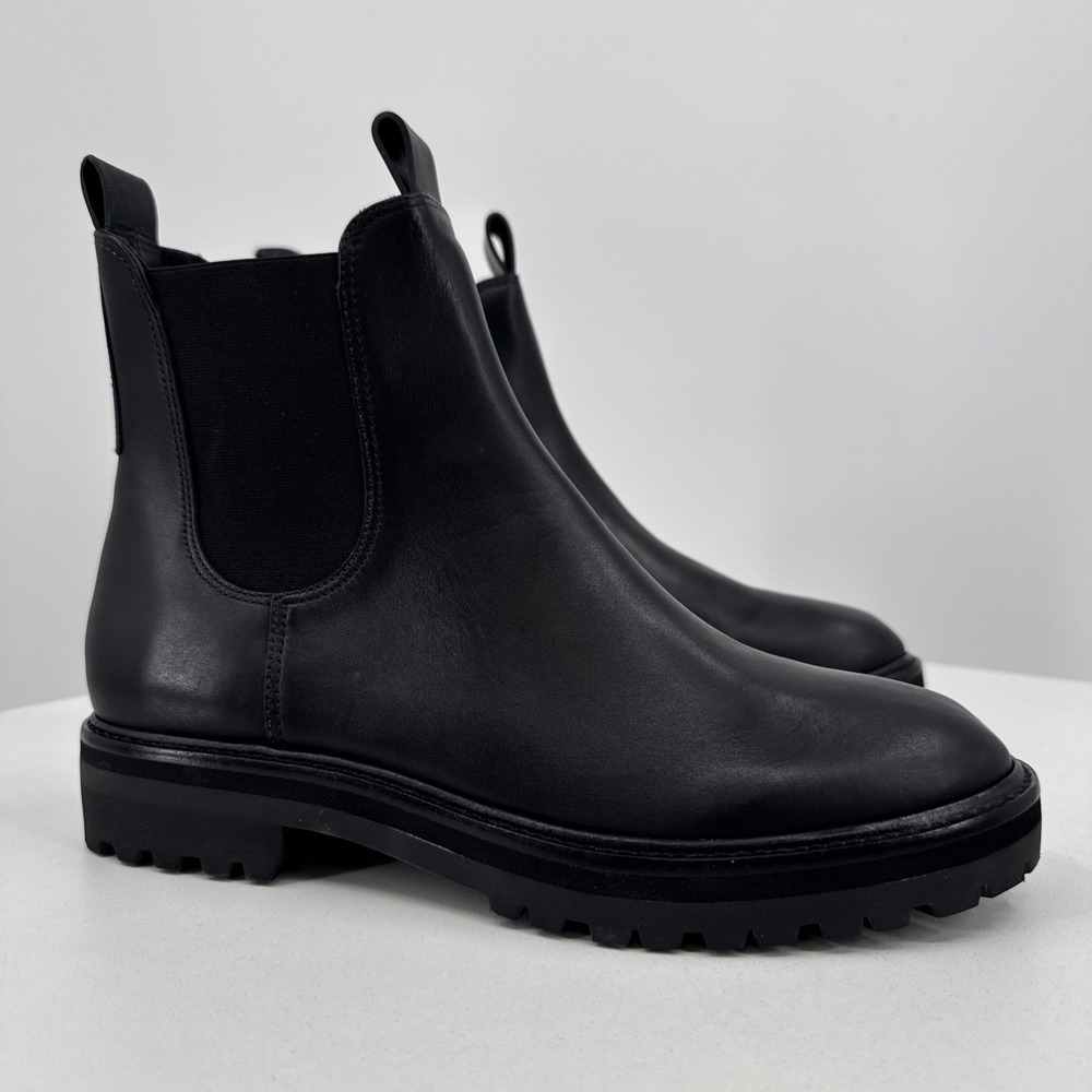 Everlane The Lug Chelsea Boot in Black sz 11 Women's Leather Ankle Chunky Sole